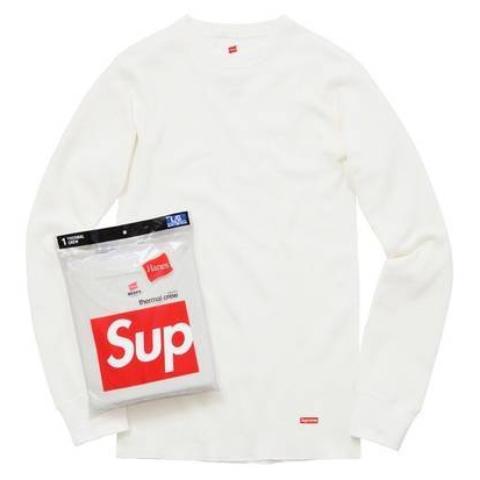 Supreme x Hanes Thermal Crew