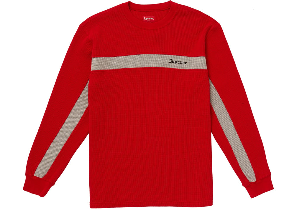 Supreme Panel Stripe Waffle Thermal