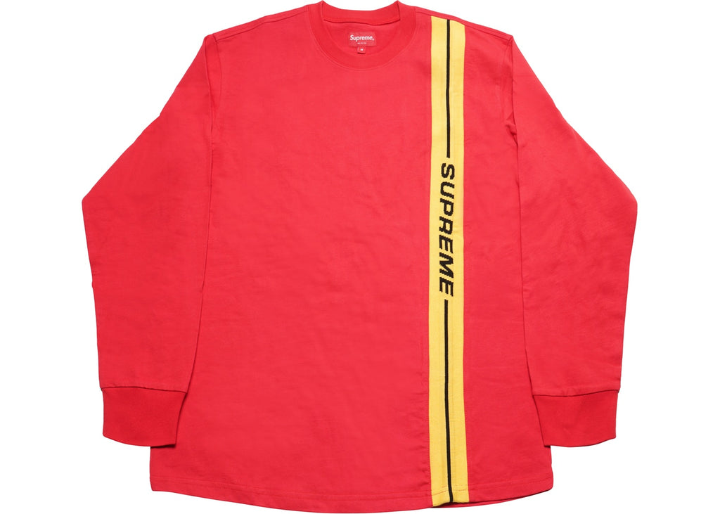 Supreme Vertical Logo Stripe Long Sleeve Tee